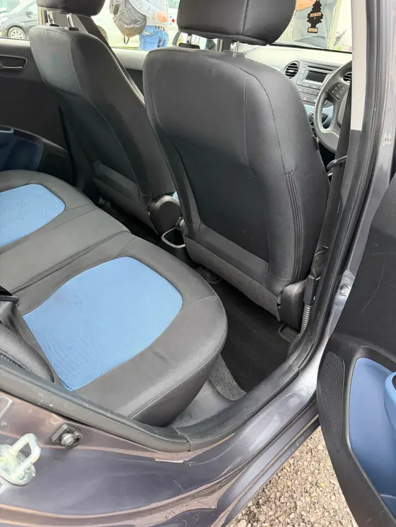 Hyundai i10 rear seats cleaned and refreshed, interior valet Hampshire