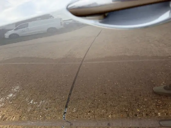 Close-up of glossy grey paintwork on a Hyundai after washing and detailing in Havant