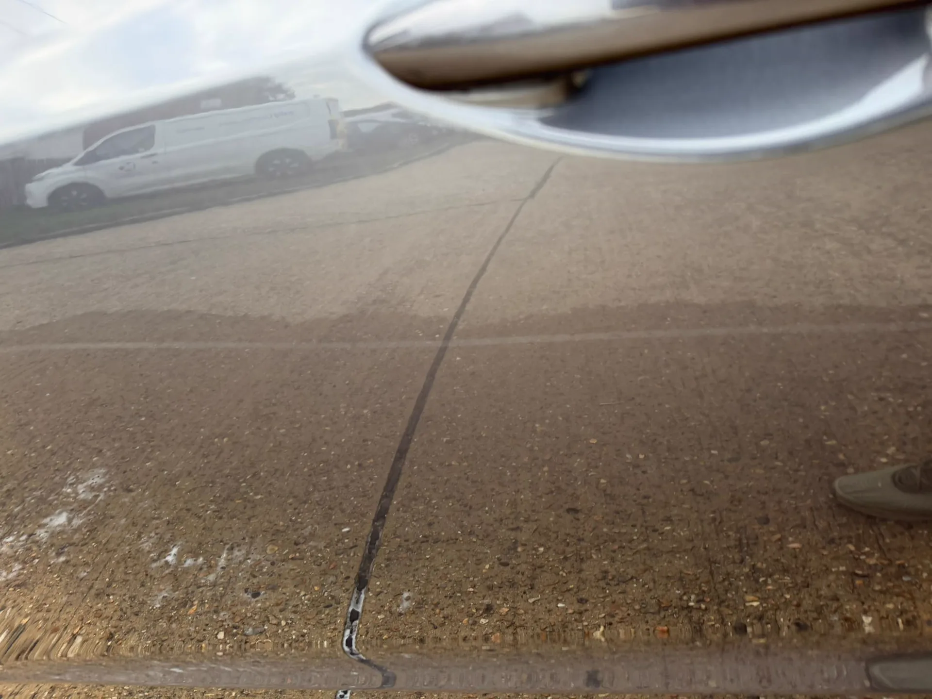 Close-up of clean, glossy paintwork on a grey Hyundai after detailing in Havant